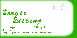 margit quiring business card